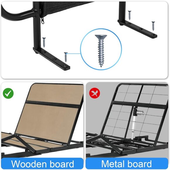 Adjustable Bed Side Rail for Wooden Base frame 21.5" x 17" Fall Prevention - Picture 9 of 9